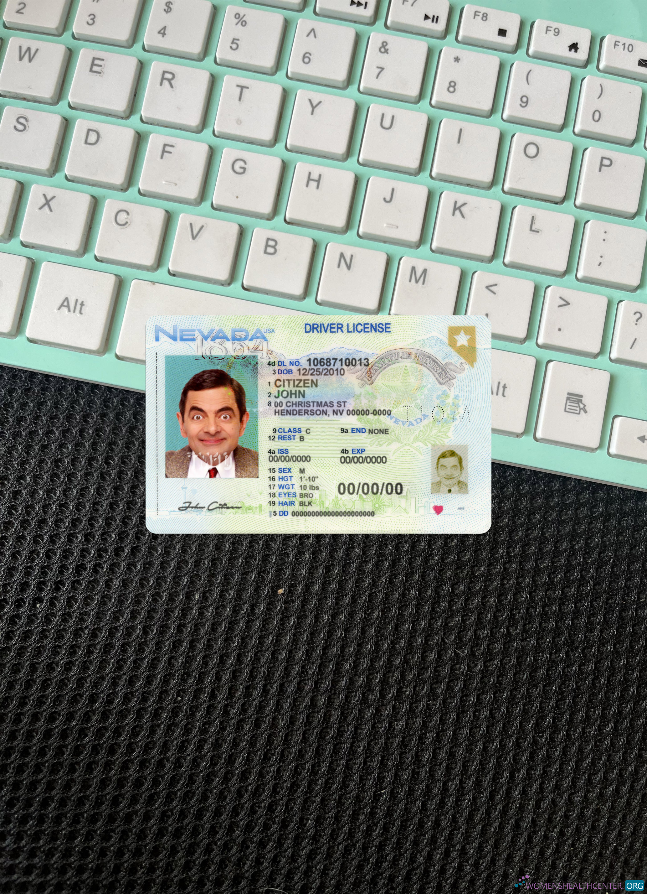 Download USA Nevada driving license 2021 present photolook front Photoshop template